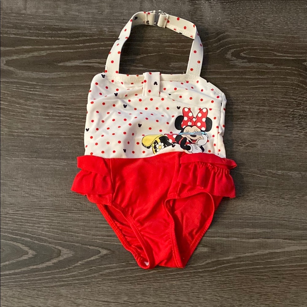 Disney Minnie Mouse Red Polka Dot Swimsuit for Kids